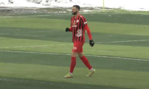 Видео третьего гола Лобжанидже матча Премьер-Лиги «Кызыл-Жар» — «Каспий»