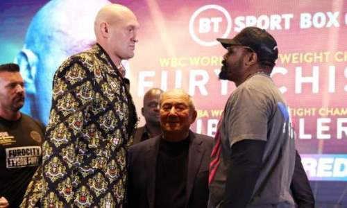 Фьюри «уничтожил» Чисору на битве взглядов перед боем за титул WBC. Видео