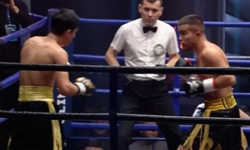 Боем Казахстан vs Узбекистан с нокдауном начался вечер бокса в Алматы