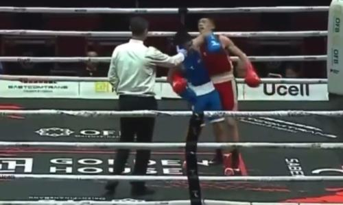 Брат олимпийского чемпиона по боксу из Узбекистана нанес сопернику запрещенный удар и жестко поплатился за это. Видео 