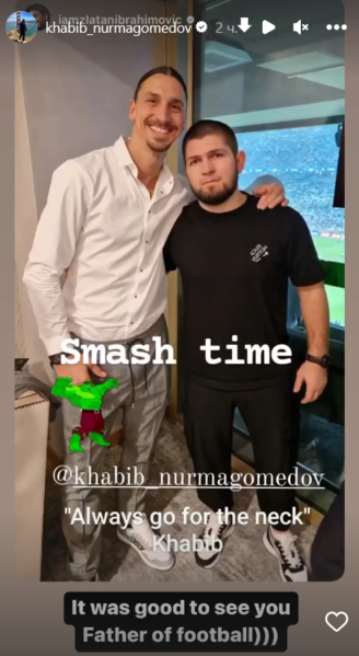 Хабиб Нурмагомедов двумя словами оценил футбольный уровень Златана Ибрагимовича