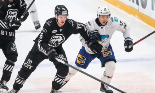 Молодой игрок «Барыса» провел юбилейный матч в КХЛ