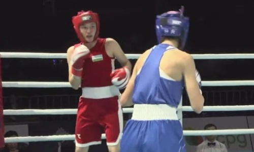 Вторая дуэль в полуфинале. Видео полного боя Казахстана и Узбекистана на ЧА-2023 до 22 лет по боксу