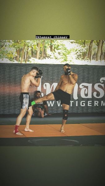 Хамзат Чимаев провел спарринг с сыном Рамзана Кадырова. Фото