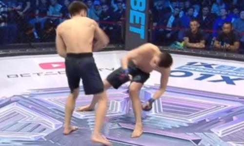 Феерическим нокаутом в первом раунде завершился чемпионский бой непобежденного «Казахского Сехудо». Видео