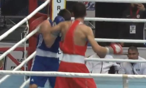 Видео нокаута казахским боксером титулованного итальянца