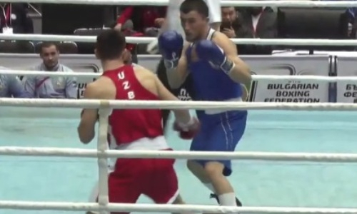 Как казахстанский боксер гонял по рингу узбекистанского и дважды побывал в нокдауне на малом ЧМ-2023. Видео