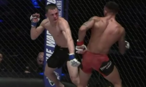 Видео полного боя претендента на UFC из Казахстана с «Динамитом»