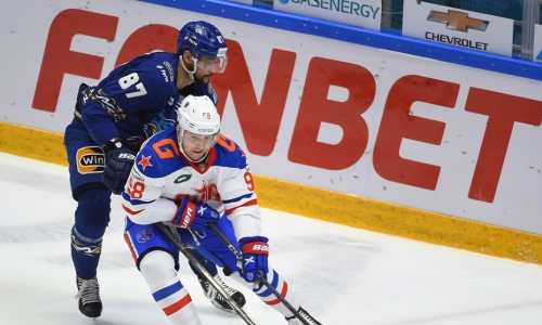 Фоторепортаж с матча Континентальной хоккейной лиги «Барыс» — СКА 4:6