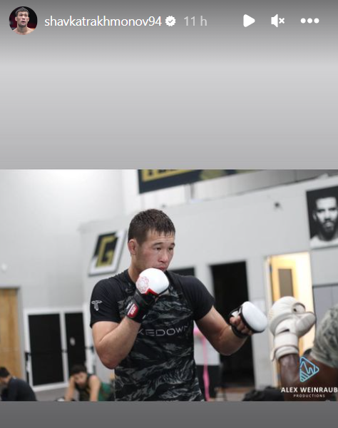 Рахмонов показал фото с тренировки перед боем с топовым файтером UFC