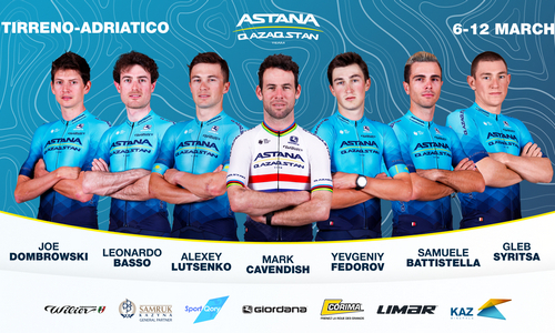 «Астана» обнародовала состав на гонку «Тиррено-Адриатико»