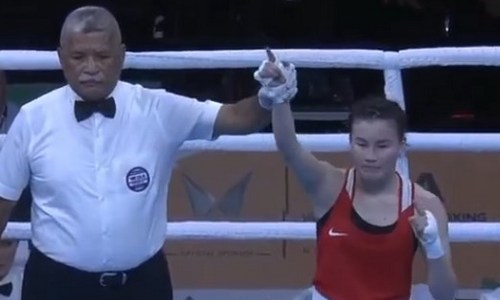 Видео победы нокаутом Казахстана на старте женского ЧМ-2023 по боксу