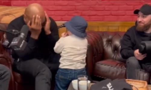 Хасбик накинулся с кулаками на легендарного Майка Тайсона. Видео