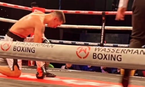 Видео странного нокаута непобежденного казахстанского боксера в Англии
