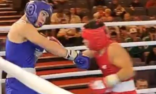 Видео яркого нокаута казахстанского боксера в бою за медаль молодежного Кубка мира-2023