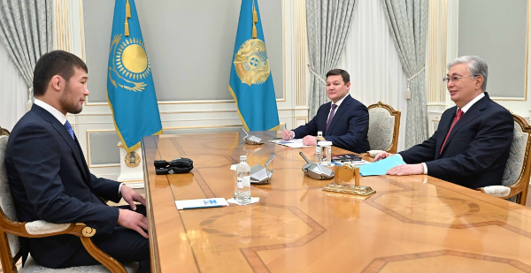 Касым-Жомарт Токаев принял Шавката Рахмонова в Акорде. Фото