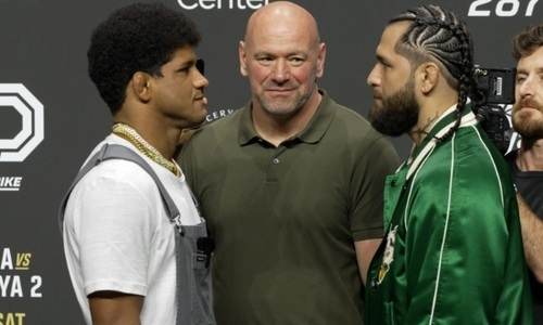 Топовые бойцы UFC из веса Рахмонова прошли взвешивание перед очным поединком. Видео