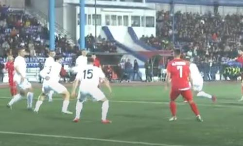 Видео гола Милойко матча Премьер-Лиги «Кайсар» — «Шахтер» 
