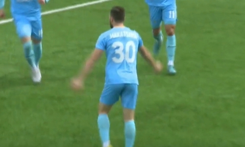 Видео гола Макацария матча Премьер-Лиги «Кызылжар» — «Каспий»