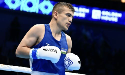 Видео полного боя узбекистанского боксера с нокаутом на ЧМ-2023 после скандала с казахстанцем