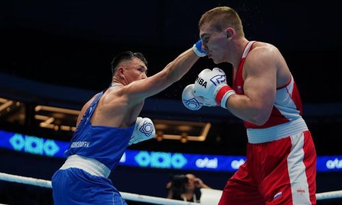 Казахстан vs Россия. Видео полного боя супертяжей с нокдауном на ЧМ-2023 по боксу