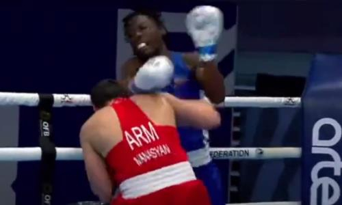 Нокаутом закончился бой призера чемпионата Европы на ЧМ-2023 по боксу в Ташкенте. Видео