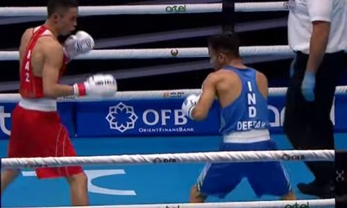 Видео полного боя с сенсационным вылетом лидера сборной Казахстана с ЧМ-2023 по боксу