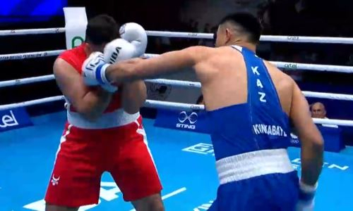 Навстречу Джалолову. Видео полного боя Кункабаева с доминирующей победой на ЧМ-2023 по боксу 