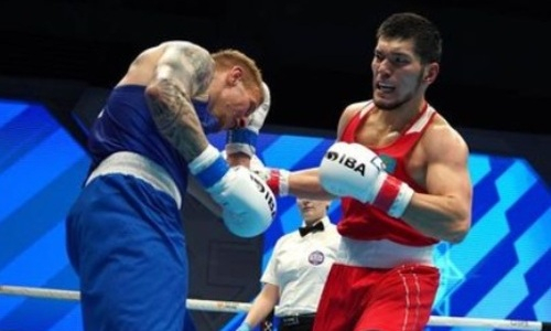 Видео полного боя Нурбека Оралбая за выход в четвертьфинал ЧМ-2023 по боксу