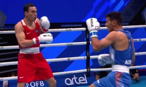 Видео боя казахстанского боксера против «бесстрашного нокаутера» на ЧМ-2023 в Ташкенте