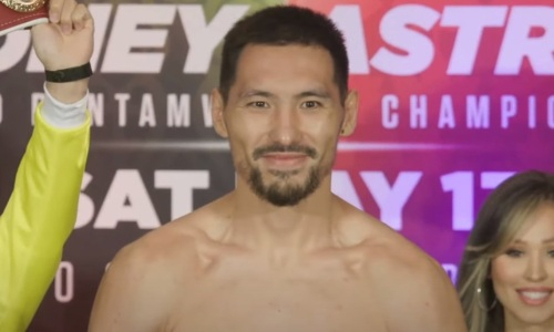 Жанибек Алимханулы прошел взвешивание перед боем за титул чемпиона мира WBO