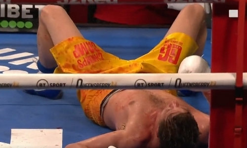 Титульный бой брата Тайсона Фьюри завершился убойным нокаутом. Видео