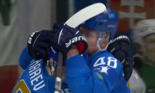 Казахстан забросил три шайбы за пять минут на ЧМ-2023 по хоккею. Видео