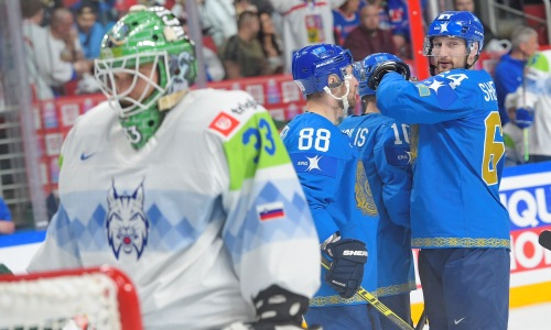Казахстан — Словения 4:3. Видеообзор матча с тройным камбэком на ЧМ-2023 по хоккею
