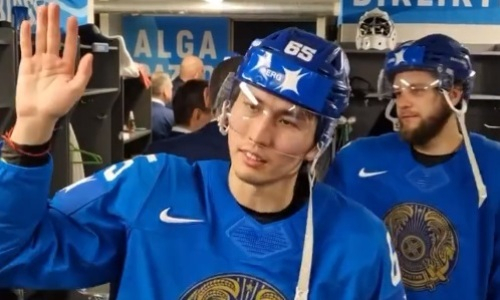 Появилось видео из раздевалки сборной Казахстана после тройного камбэка на ЧМ-2023 по хоккею