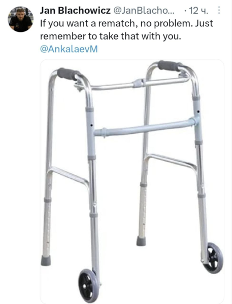 Блахович с юмором ответил на вызов Анкалаева о реванше