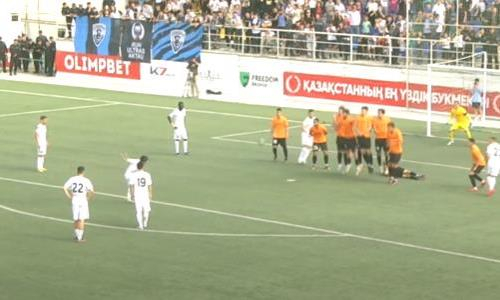 Видео гола Панцулая матча Премьер-Лиги «Каспий» — «Шахтер»