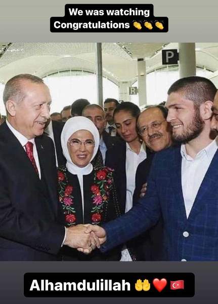 Хабиб Нурмагомедов обратился к президенту Турции Эрдогану