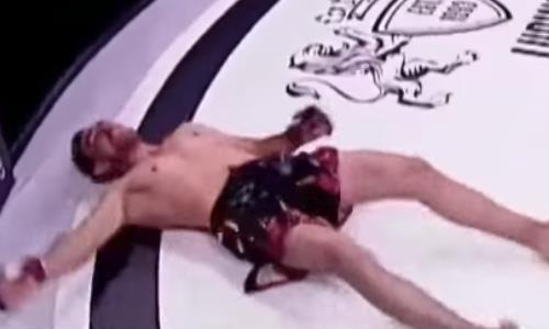 Зверским нокаутом закончился бой файтеров из Казахстана и Узбекистана. Видео