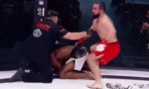 «Спартанец» нокаутом за три секунды до гонга защитил чемпионский титул в Казахстане. Видео