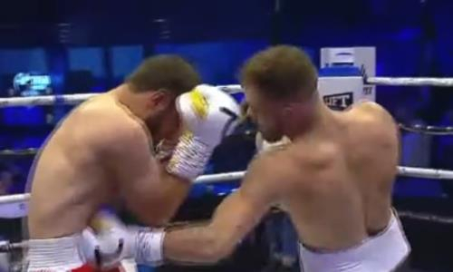 Побеждавший Алимханулы казахстанский боксер оформил нокаут в первом раунде в Узбекистане. Видео