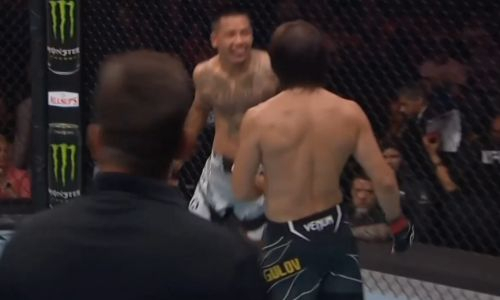 Дебютант «поиздевался» над Жалгасом Жумагуловым в концовке боя UFC. Видео