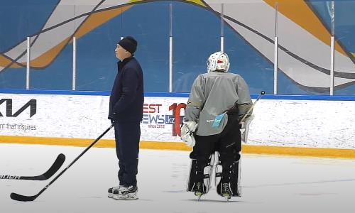 Вратарь «Номада» провел тренировку с микрофоном