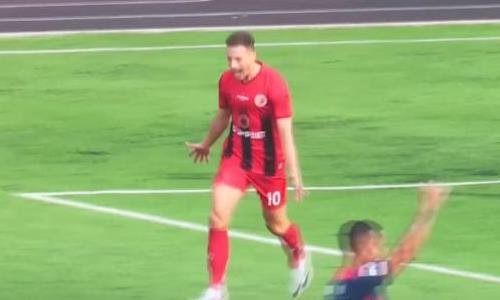 Видео гола Цмилянича матча Премьер-Лиги «Кызылжар» — «Аксу»