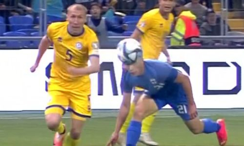 Закончился первый тайм матча Казахстан — Финляндия