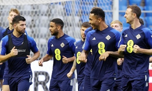 Сборная Северной Ирландии провела тренировку в Астане перед матчем с Казахстаном