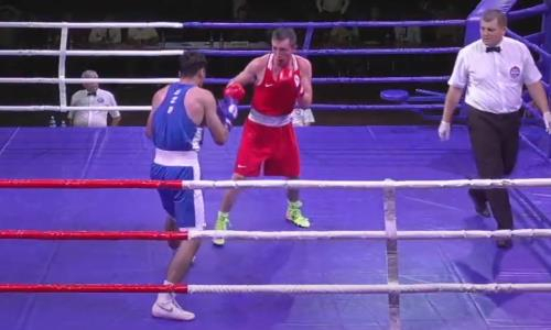 Казахстанский боксер победил узбекистанца в бою за «золото» международного турнира. Видео