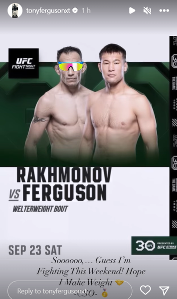Звезда UFC «анонсировал» бой с Шавкатом Рахмоновым