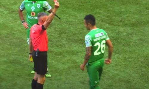 Видео удаления Керимжанова матча Премьер-Лиги «Окжетпес» — «Атырау»