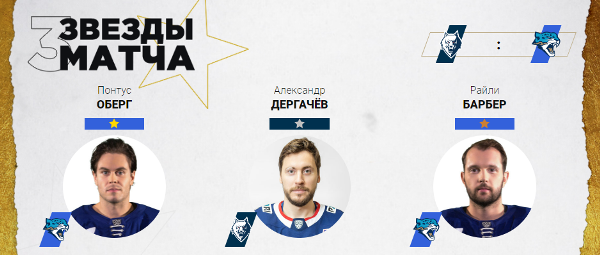 Два хоккеиста «Барыса» стали звездами матча КХЛ